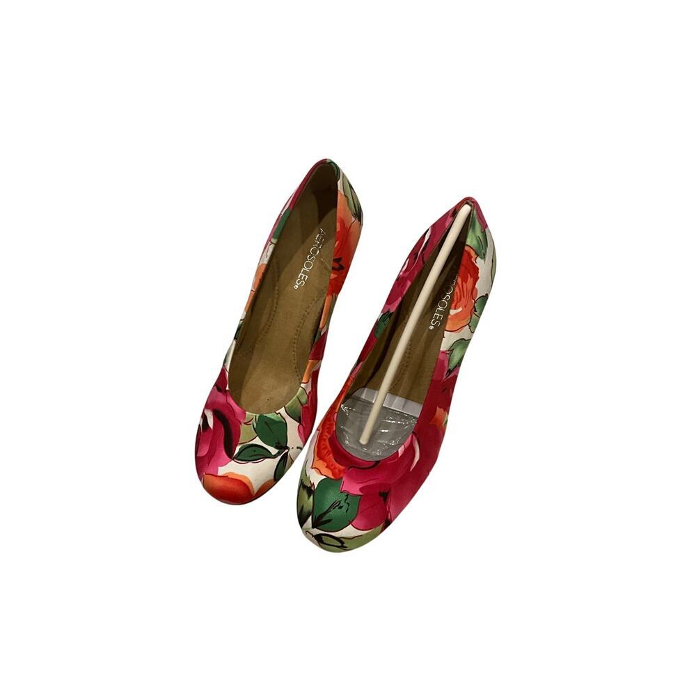 Aerosoles Womens Plum Tree Pink Fab Combo 594 Wedge Sandal Slip-On Size 9W NEW‎